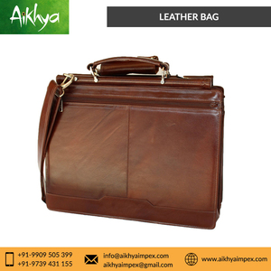 Recién llegado, maletín de cuero genuino Unisex, bolso suave de Color personalizado, precio competitivo - Product Image 2