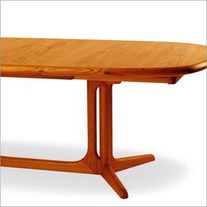 Table à manger minimaliste ovale en bois de Suar pour appartement et salle à manger - Product Image 2