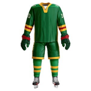 Haute qualité vintage drôle sublimation brodé à manches longues personnalisé homme hockey sur glace jersey - Product Image 4