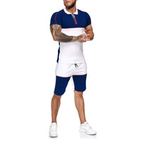 Vêtements de sport Backwoods Ensemble deux pièces en coton pour homme, t-shirt coupe-vent grande taille et short, tenue de jogging d'été, imperméable et à séchage rapide
