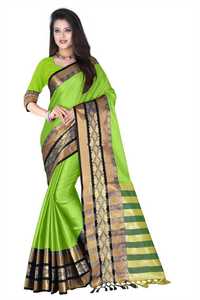 Sari en soie Banarasi, vêtement ethnique, avec travail de zari et designs modernes pour les tenues décontractées et les fêtes - Product Image 2