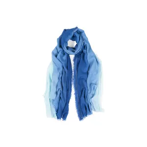 Nieuwe Ontwerp Top Kwaliteit 100% Kasjmier Vrouwen Licht Gewicht Dip Dye Oversize Sjaal