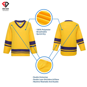 Maillot de Hockey sur glace pour hommes, tenue brodée de haute qualité, par Sublimation, Design d'usine, prix réglable, 50 pièces - Product Image 6