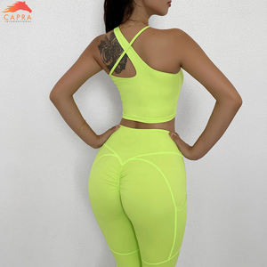 Ropa Deportiva de compresión para mujer, mallas de cintura alta y sujetadores acolchados, conjuntos de Yoga a juego - Product Image 4