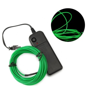 3M/5M luz de neón decoración del partido de danza de LED lámpara Flexible <span class=keywords><strong>EL</strong></span> cable de la batería 8 colores cuerda tubo tira llevada impermeable Sewable <span class=keywords><strong>EL</strong></span> alambre - Product Image 4