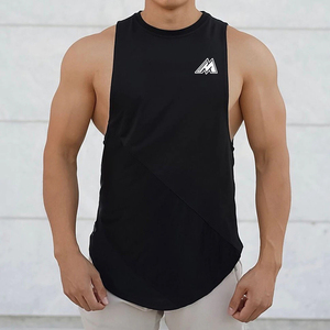 Fitness Mens Sportswear <b>Vests</b> Muscle Tank Tops Gym Workout Sleeveless Shirt Breathable Polyester V-neck Men Bodybuilding - Product Image 4
