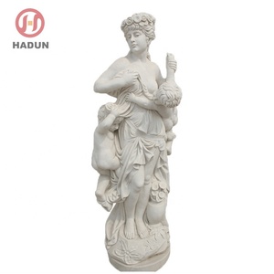 Di alta Qualità In Marmo Greco donna con il cane statua di intaglio scultura - Product Image 4