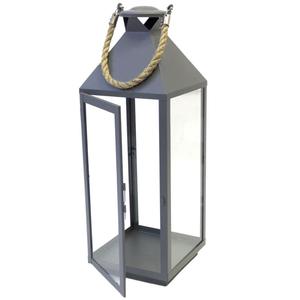 Farol Colgante Vintage de Hierro y Vidrio, Portavelas Decorativo de Metal para Decoración del Hogar, Bodas, Interiores y Exteriores, Lámpara de Velas - Product Image 3