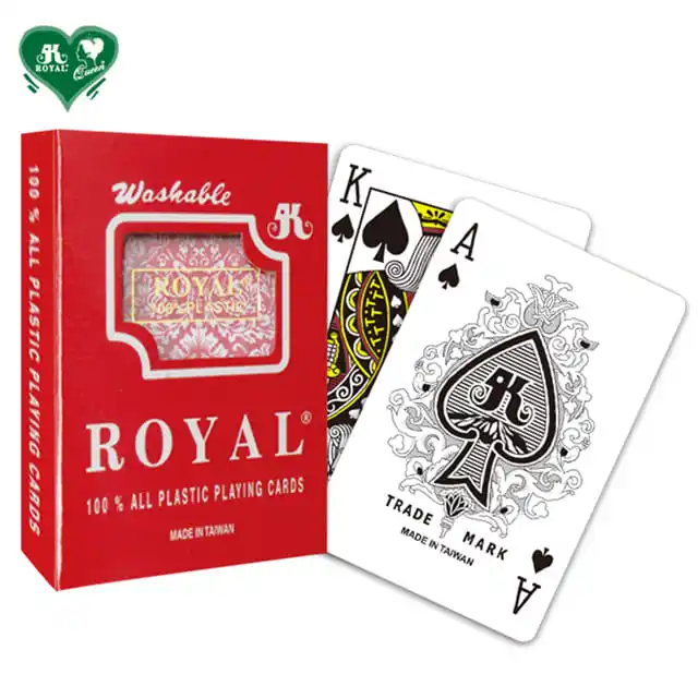 베스트 셀러 로얄 플라스틱 포커 카드 놀이-표준 색인/싱글 데크 맞춤 카드 놀이