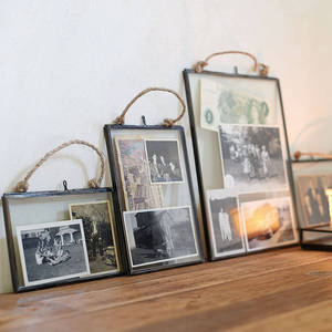 Custom Handmade Brass Glass Hanging <b>Picture</b> <b>Frame</b> Modern Luxury <b>Wall</b> Decoration - Product Image 2