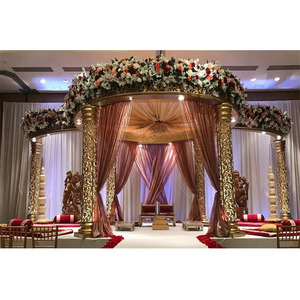 Deslumbrante rústico Maharani boda Mandap rústico indio boda Mandap decoración fantástica boda Mandaps decoraciones Canadá Emiratos Árabes Unidos - Product Image 1