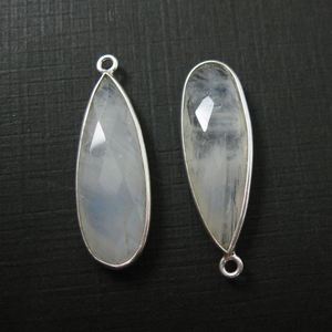 Rainbow Moonstone Large <b>Charms</b> Pendants Fine 925 Sterling Silver Gold Plating Teardrop Blue Flash Moonstone Pendants <b>Cross</b> Gift - Product Image 2