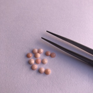 4mm naturel rose opale pierre lisse ronde Rose coupe lâche calibré Cabochons au prix d'usine de gros du fabricant Inde - Product Image 1