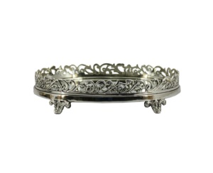Wholesale Luxury Antique Custom Metal <b>Serving</b> Tray Fashionable Trending Design Luxury <b>Glass</b> Brass Mirror Steel Storage Display - Product Image 2