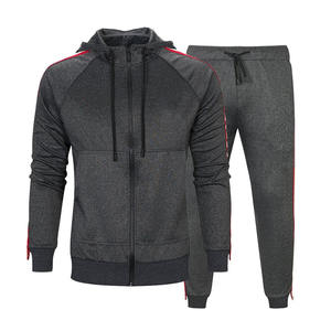 Survêtement d'hiver pour hommes survêtement côté rayé Tech polaire deux pièces sweats à capuche ensemble de joggers uni solide entièrement personnalisé Design de marque - Product Image 1