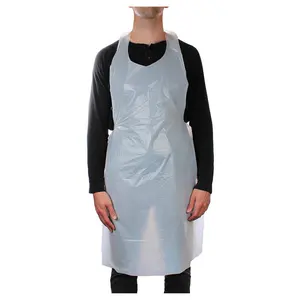 PE Plastic Disposable Aprons for Hotels Housekeeping Meatpacking Restaurant Kitchen