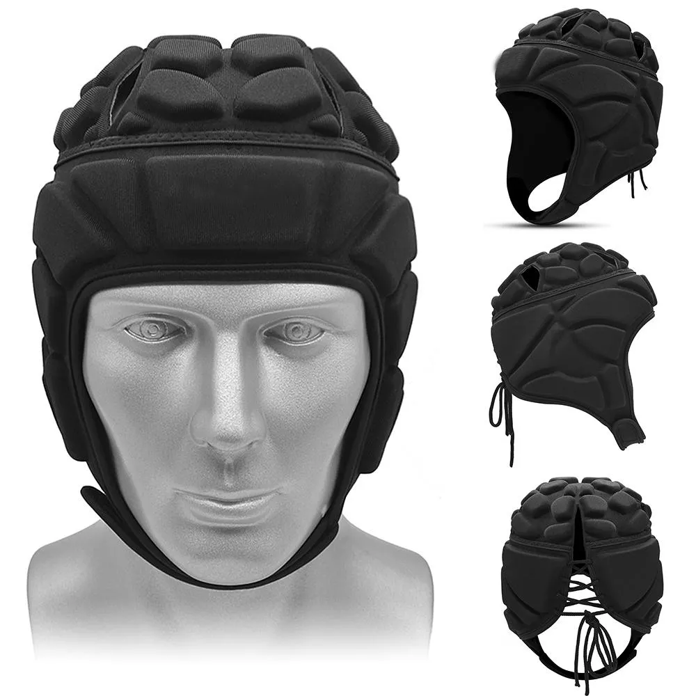 새로운 남성 7v7 헬멧 보호 기어 조절 부드러운 보호 축구 헬멧 팀 로고 및 색상