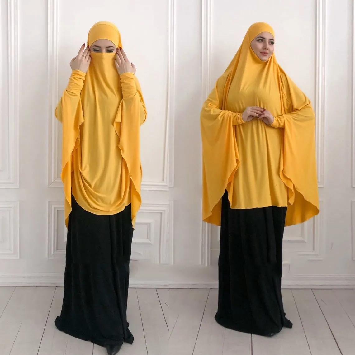 Premium Zachte Viscose Lange Vrouwen Instant Gebed Abaya Hijab Jurk Fabrikant