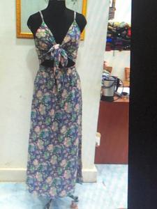 Vestido estampado de poliéster para mujer con patrón Paisley Cintura natural Encaje Decoración Método tejido - Product Image 2