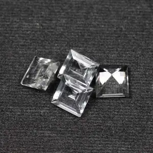 4mm cristallo naturale quarzo taglio quadrato prezzo all'ingrosso fornitore di pietre preziose sciolte acquista ora pietre per la creazione di gioielli fabbrica Online