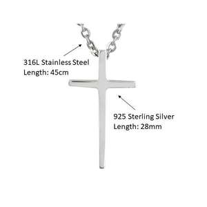 Collar cruzado de plata esterlina, joyería, etc. Y artesanía - Product Image 4