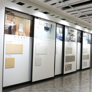 Bán Buôn Đá Hoa Cương Và Đá Cẩm Thạch Hiển Thị Đứng Chất Lượng Tốt Kim Loại Bằng Gỗ Trang Trí Gạch Gốm Hiển Thị Rack - Product Image 2