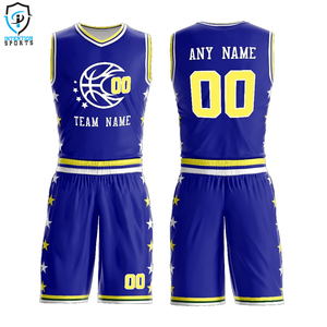Meilleures ventes, ensemble uniforme de basket-ball de qualité supérieure avec impression par sublimation, short en jersey à col en V inversé de grande taille - Product Image 3