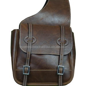 Sacoche De Selle Western En Cuir - Modèle Avion Avec 3 Sangles - Livraison Gratuite