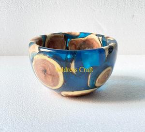 ชามไม้เรซินสำหรับตกแต่งดีไซน์ใหม่ชามผลไม้หรูหราเครื่องใช้บนโต๊ะอาหารในบ้านโรงแรมร้านอาหารเครื่องครัวอีพ็อกซี่ขายดี - Product Image 3