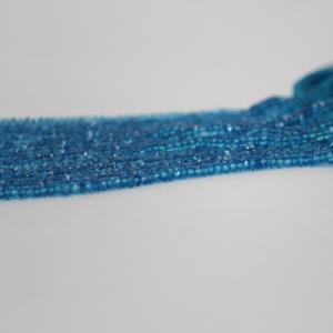 Cuentas de piedras preciosas Rondelle facetadas de Topacio Azul suizo Natural de 4mm y 5mm para ajuste de joyería, Compre Ahora del fabricante Regular - Product Image 3