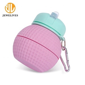 Collapsible Food Grade <strong>Water</strong> <strong>Bottle</strong> Silicone <strong>Golf</strong> Design Portable Leak Proof Travel <strong>Water</strong> <strong>Bottle</strong> - Product Image 3