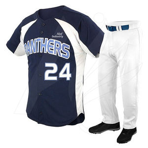 Uniforme de Béisbol Transpirable OEM de Talla Grande con Nombre del Equipo y Logotipos Personalizados Impresos con Transferencia Térmica - Product Image 4