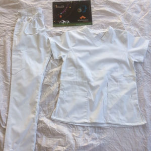 Ensemble de contrôle chirurgicales pour infirmières, t-shirt avec logo personnalisé, extensible, uniforme d'hôpital, pour personnel médical - Product Image 1