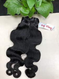 Mechones de doble máquina de trama, extensiones de cabello humano Remy virgen ondulado grande a precio al por mayor, alta calidad - Product Image 5