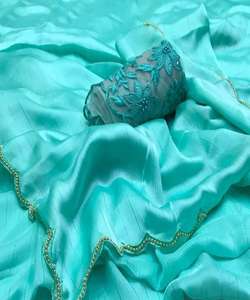 Banarasi Soie Jacquard Saree avec Chemisier Femmes Porter Dames Fête Festival Usage Quotidien Doux Coton Soie Sari En Gros Bas Prix Vêtement - Product Image 6