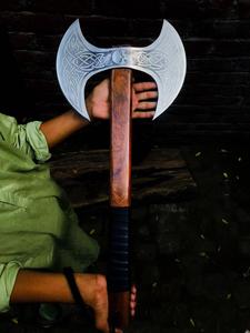 Handmade Custom Best <b>Camping</b> <b>Axe</b> High Carbon Steel Double Blade Hatchet with Wood Handle Industrial Grade Survival Tactical Tool - Product Image 4