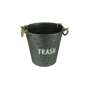 Galvanized Trash <b>Bin</b> Customized Design Handmade Wholesale Trash Can Home And Garden Ware Wholesale Luxury Waste Bucket - Product Image 4