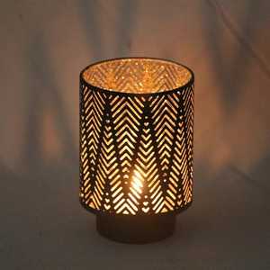 Mini portavelas de dos tonos, material metálico - Product Image 3