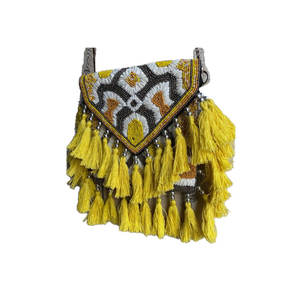 Bolso de Mano Tipo Clutch de Yute con Diseño Étnico Vintage Banjara, Hecho a Mano con Bordado Detallado para Fiestas y Eventos - Product Image 1