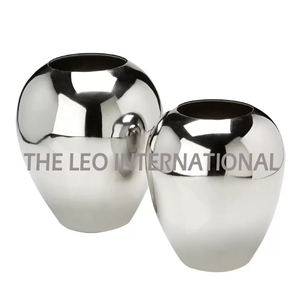Vases décoratifs en métal argenté pour extérieur, grande taille, pour fleurs artificielles de mariage, texture martelée, vente en gros - Product Image 2