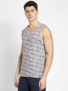 Débardeur à col en O pour hommes, gilet de gymnastique en microfibre respirant et confortable pour les sports et les entraînements, impression numérique - Product Image 5