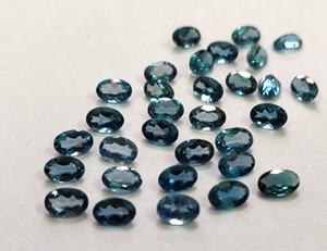 Topaze Bleu de Londres Naturelle Coupe Ovale 3x5mm à 7x9mm Topaze Bleue de Londres en vrac à facettes - Product Image 5