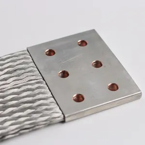 Tinned Flexible Copper Bar Conductor Connector High Ampere with Flat Tinned Copper Braid Made in Malaysia