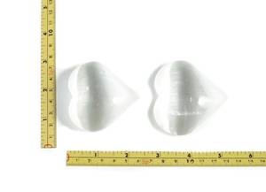 Selenite-piedra preciosa semipreciosa de corazones, piedra Natural de Palma, cristal, artesanías, corazones hinchados, regalos de amor, cuarzo, curación, pulido - Product Image 6