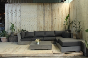 <b>Outdoor</b> Custom Concrete and Wood Furniture Dining Coffee <b>Table</b> Made in Vietnam - Product Image 3