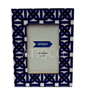 Handmade Blue White Bone Inlay Wood <b>Photo</b> <b>Frames</b> High Quality Classical Geometrical Prints Adds Natural Beauty to Your Space - Product Image 6