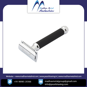 Pearl <b>Mens</b> Straight Brass & Metal Handle Stainless Steel Double Edge Safety <b>Razor</b> for Face - Product Image 5