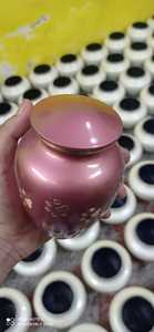 Brassworld India's Purple Brass Pet Cremation Urn with Golden Paw American Style - Product Image 3