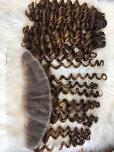 เครื่องต่อผมแบบ Remy จากเวียดนามบริสุทธิ์จาก100% ทอสองชั้นเนื้อนุ่มหยักลึกสีเข้มกว่าผมมนุษย์เท่านั้น - Product Image 5