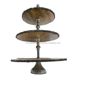 Support de gâteau de mariage en bois à 3 niveaux pour table à dessert-Outils de gâteau de qualité supérieure - Product Image 2